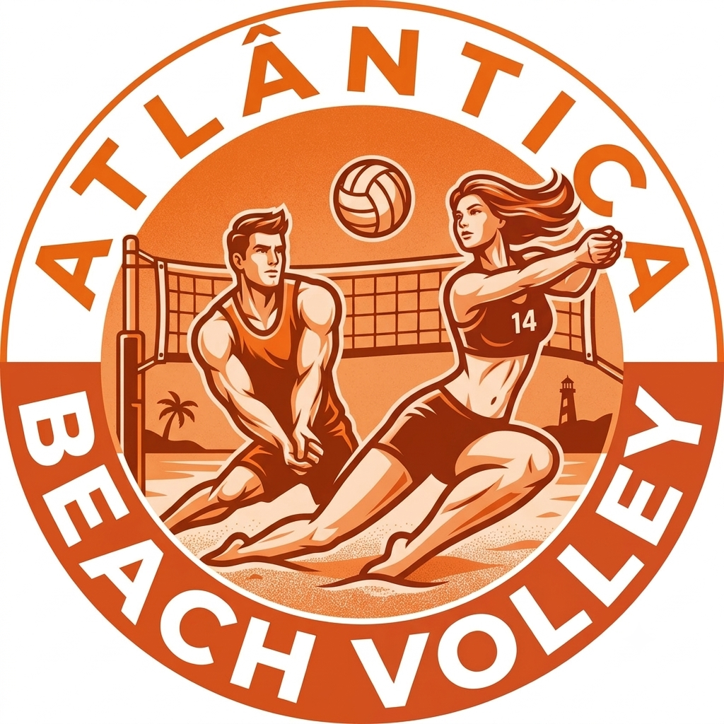 Logo Atlântica Beach Volley — laranja